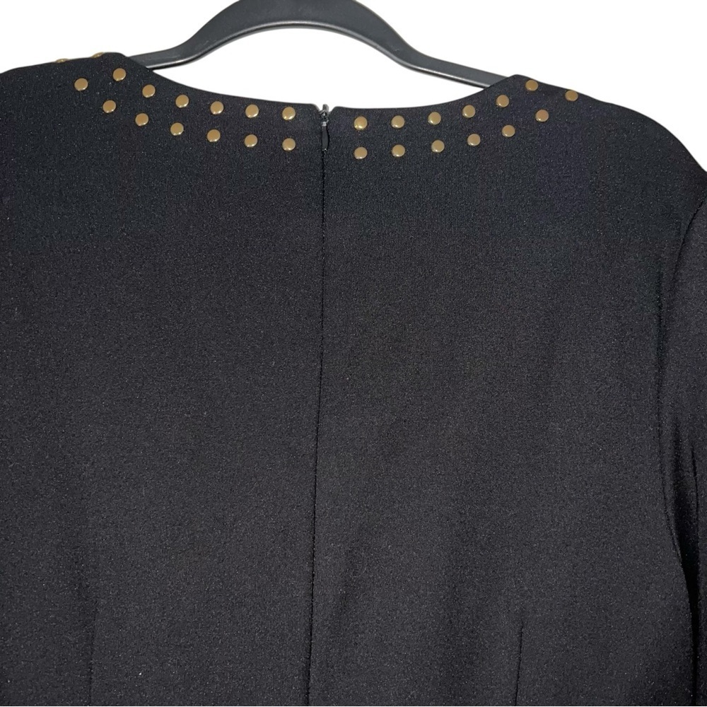 Carmen Marc Valvo Size 10 Black Studded Dress - Picture 2 of 7
